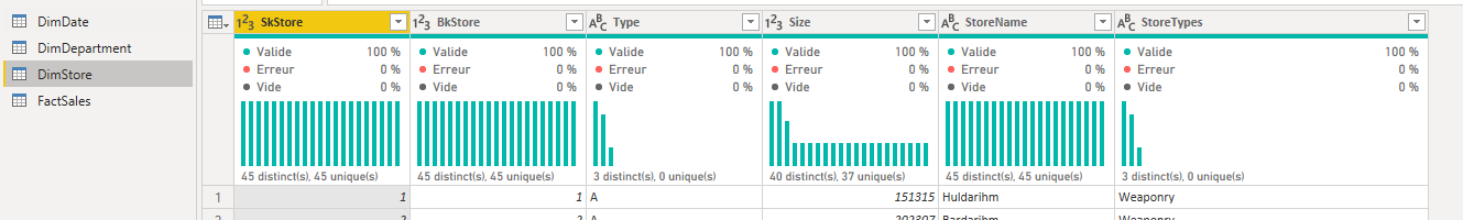 DimStore in Power BI